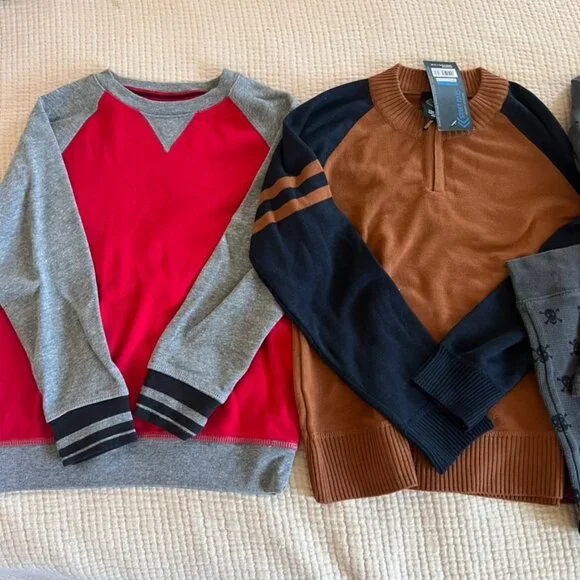 BUNDLE Old Navy Boys Sz 8 Shirts Sweaters Long Sleeves 15 Piece Set Mixed Brands - Picture 7 of 7